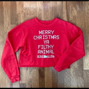 Cropped Ugly Christmas Sweater - Home Alone